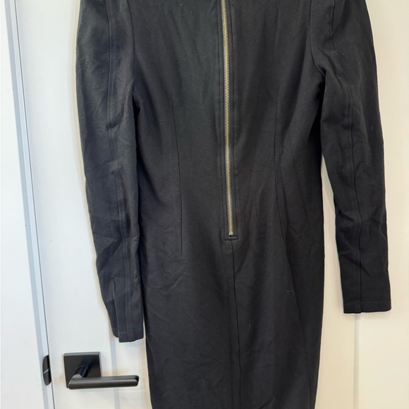 Vivienne Tam Long Sleeve V Neck Dress Charcoal women’s Medium - Picture 6 of 7